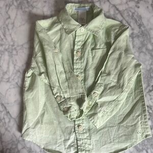 Janie and Jack 100% linen button down shirt